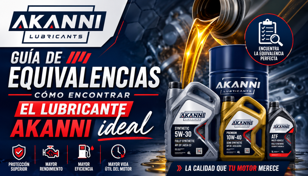 Guía de equivalencias: Cómo encontrar el lubricante Akanni ideal 1 Guia de equivalencias