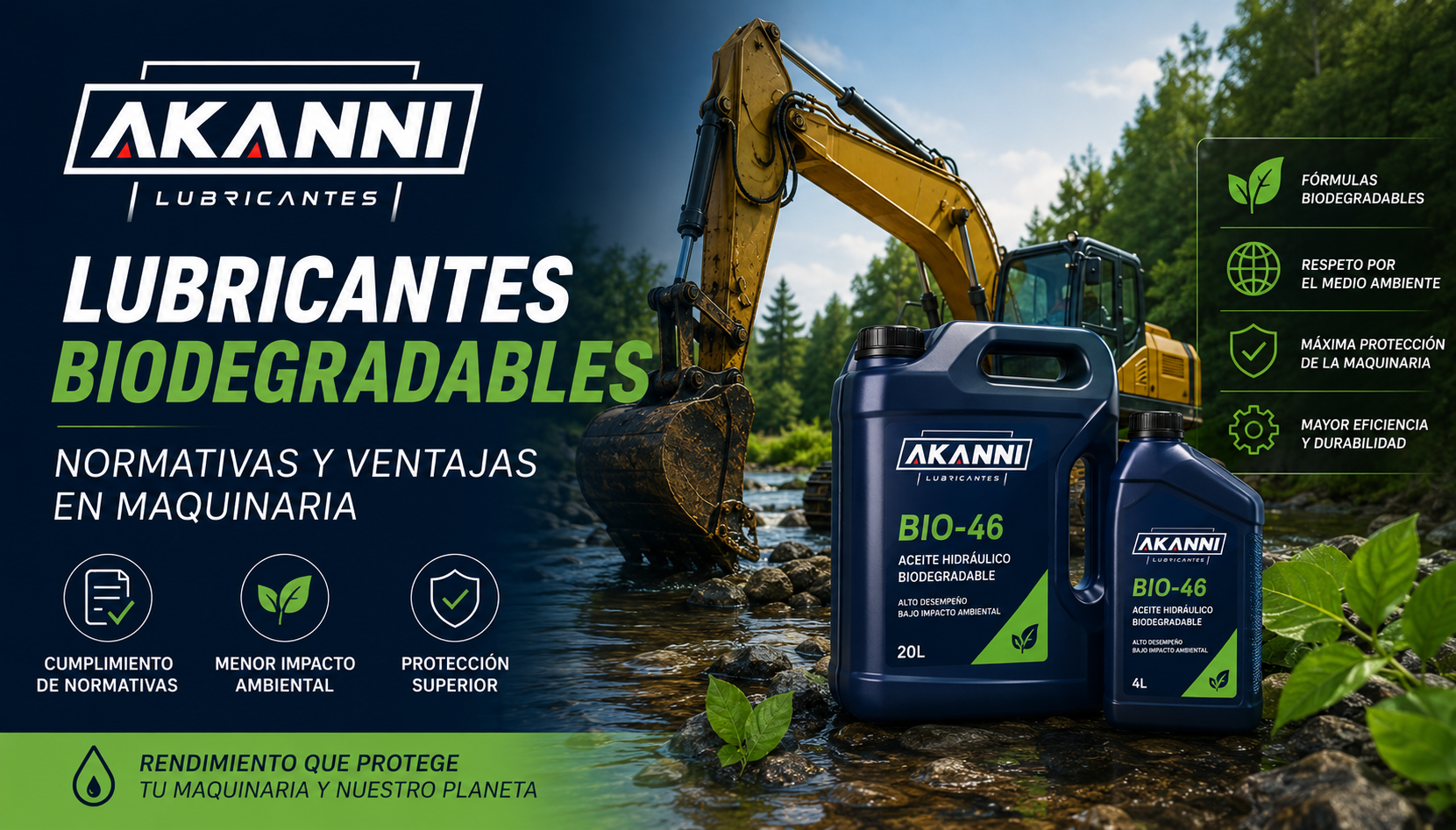 Lubricantes biodegradables: Normativas y ventajas en maquinaria