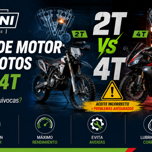 Aceite de motor para motos de 2T vs. 4T