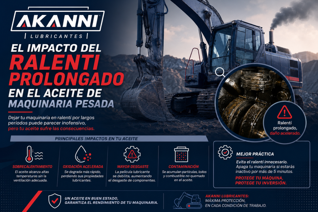 El impacto del ralentí prolongado en el aceite de maquinaria pesada 1 El impacto del ralenti prolongado