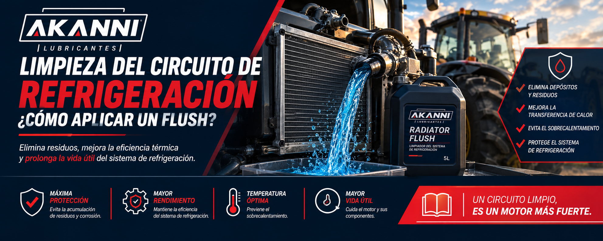 Limpieza del circuito de refrigeración: Cómo aplicar un flush